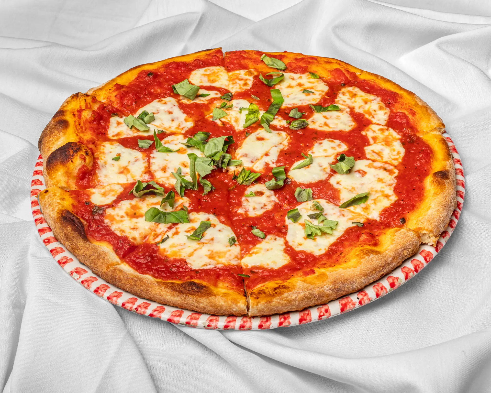 Little Italy Margherita pizza with fresh mozzarella, tomato and basil